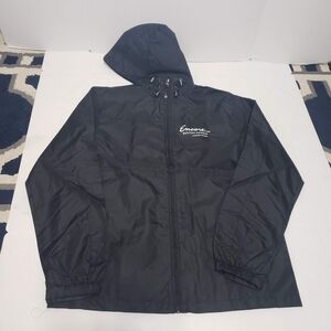 Encore Boston Harbor Unisex Adult Black Rain Jacket Windbreaker Hood New NWOT